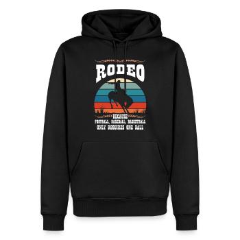 Rodeo, Verzierungen, Country, Cowboys - Männer Premium Bio Hoodie - Schwarz - Vorne - Nico (187cm)