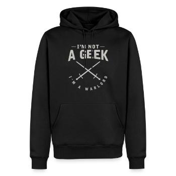 Larp, Larping, Rollenspiel - Männer Premium Bio Hoodie - Schwarz - Vorne - Nico (187cm)