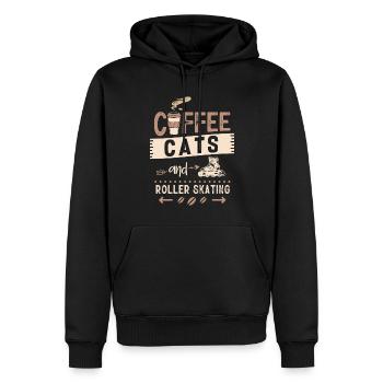 Roller, patinage, patinage à roulettes - Sweat à capuche Premium bio Homme - noir - Devant - Nico (187cm)