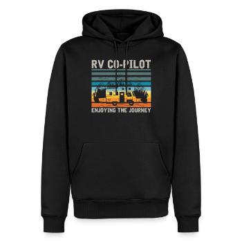 Camping camping-car, VR - Sweat à capuche Premium bio Homme - noir - Devant - Nico (187cm)