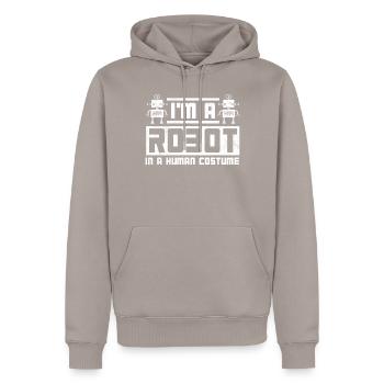 Robotik, Robotikingenieur - Männer Premium Bio Hoodie - Taupe - Vorne - Nico (187cm)