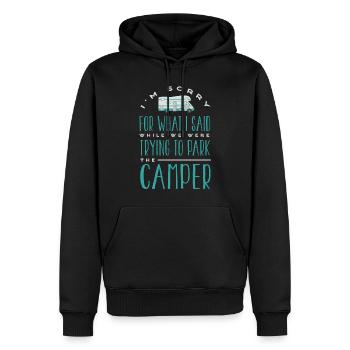 Wohnmobil, Wohnmobil, Wohnmobilcamping - Männer Premium Bio Hoodie - Schwarz - Vorne - Nico (187cm)