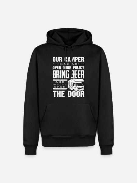 Camper, Camper, Camper camping - Mannen Premium Bio hoodie - zwart