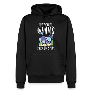 Walbeobachtung, Meeresbiologie, Meereswissenschaft - Männer Premium Bio Hoodie - Schwarz - Vorne - Nico (187cm)