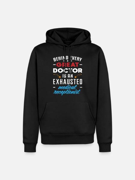 Medical receptionist - Men’s Premium Organic Hoodie - black
