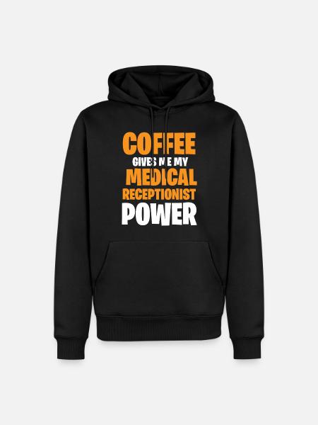 Medical receptionist - Men’s Premium Organic Hoodie - black