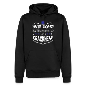 Polizeibeamter Uniformkostüm - Männer Premium Bio Hoodie - Schwarz - Vorne - Nico (187cm)