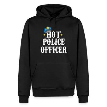 Polizeibeamter Uniformkostüm - Männer Premium Bio Hoodie - Schwarz - Vorne - Nico (187cm)