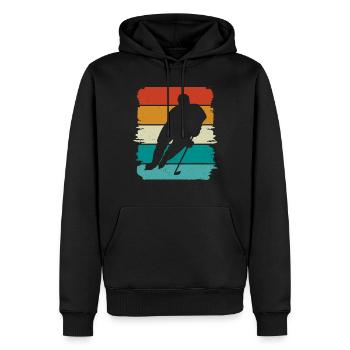 Eishockey Hockey sur glace - Sweat à capuche Premium bio Homme - noir - Devant - Nico (187cm)