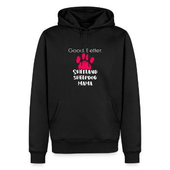 Berger Shetland - Sweat à capuche Premium bio Homme - noir - Devant - Nico (187cm)