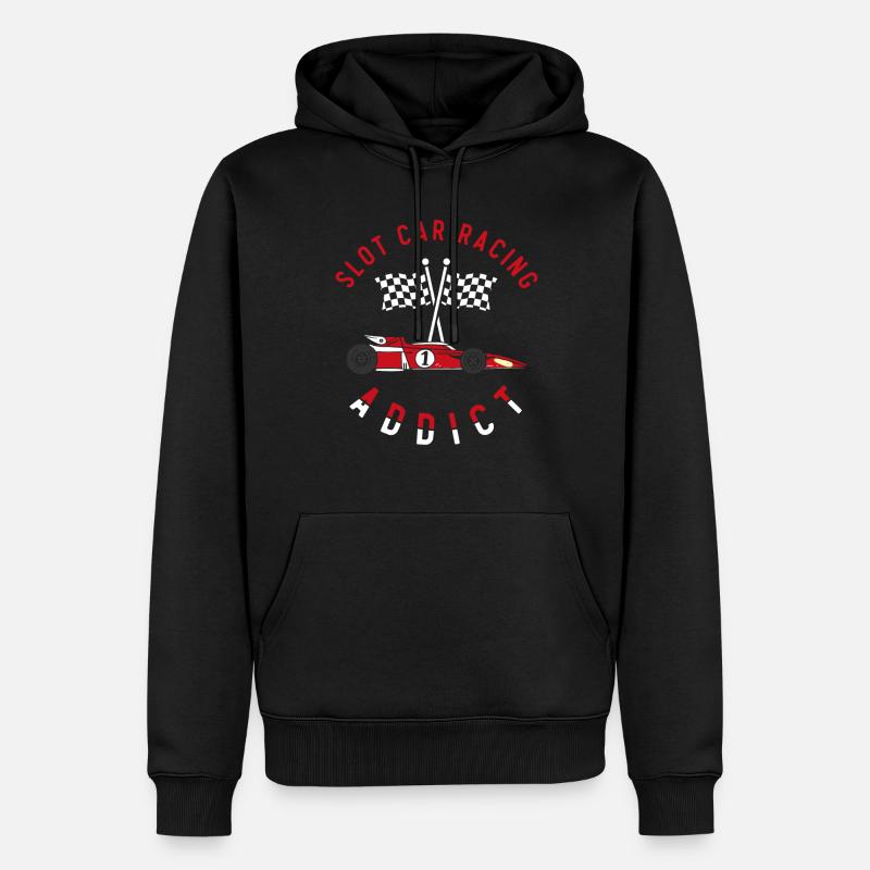 Course de voitures à sous - Sweat à capuche Premium bio Homme - noir