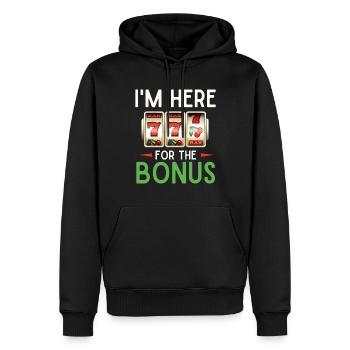 Spielautomat, Spieler, Glücksspiel - Männer Premium Bio Hoodie - Schwarz - Vorne - Nico (187cm)