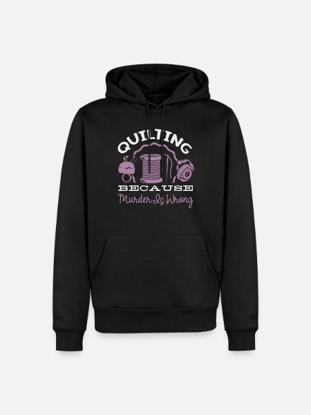 Quilting, Knitting, Sewing Machines, Sewing - Men’s Premium Organic Hoodie - black