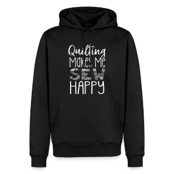 Quilting, tricot, machines à coudre, couture - Sweat à capuche Premium bio Homme - noir - Devant - Nico (187cm)