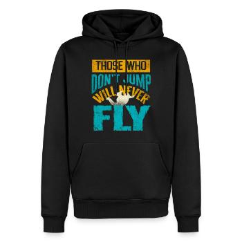 Skydiving, Skydiving - Men’s Premium Organic Hoodie - black - Front - Nico (187cm)