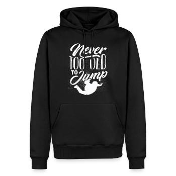 Fallschirmspringen, Fallschirmspringer - Männer Premium Bio Hoodie - Schwarz - Vorne - Nico (187cm)