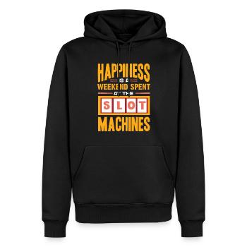 Slot Machine, Slot Machines, Gambling - Men’s Premium Organic Hoodie - black - Front - Nico (187cm)