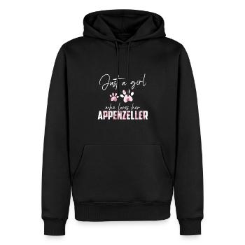 Appenzeller - Sweat à capuche Premium bio Homme - noir - Devant - Nico (187cm)