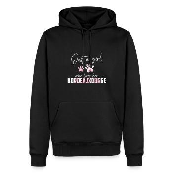 Bordeauxdogge - Männer Premium Bio Hoodie - Schwarz - Vorne - Nico (187cm)