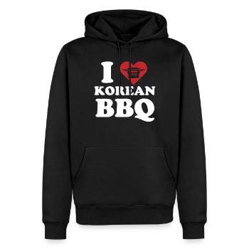 Barbecue coréen, Groupe coréen, Coréen - Sweat à capuche Premium bio Homme - noir - Devant - Nico (187cm)