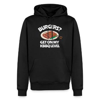 Barbecue coréen, Groupe coréen, Coréen - Sweat à capuche Premium bio Homme - noir - Devant - Nico (187cm)
