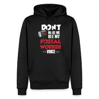 Postal worker, postal worker, postman - Men’s Premium Organic Hoodie - black - Front - Nico (187cm)