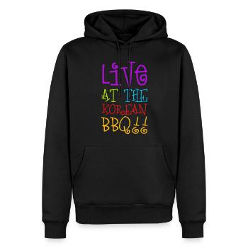 Koreanisches BBQ, Koreanisch - Männer Premium Bio Hoodie - Schwarz - Vorne - Nico (187cm)