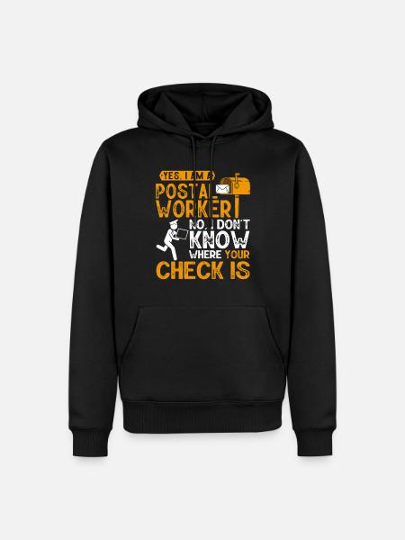 Post worker, post man - Men’s Premium Organic Hoodie - black