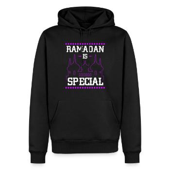 Ramadan, cadeaux du Ramadan, fêtes musulmanes - Sweat à capuche Premium bio Homme - noir - Devant - Nico (187cm)