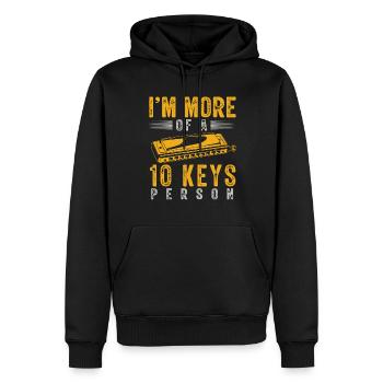 Harmonica player, Unny harmonica - Men’s Premium Organic Hoodie - black - Front - Nico (187cm)