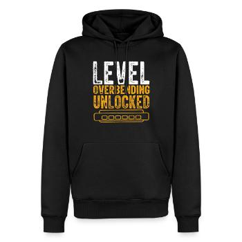Harmonica player, Unny harmonica - Men’s Premium Organic Hoodie - black - Front - Nico (187cm)