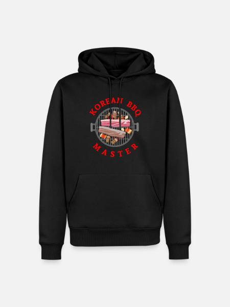 Korean BBQ, Korean - Men’s Premium Organic Hoodie - black