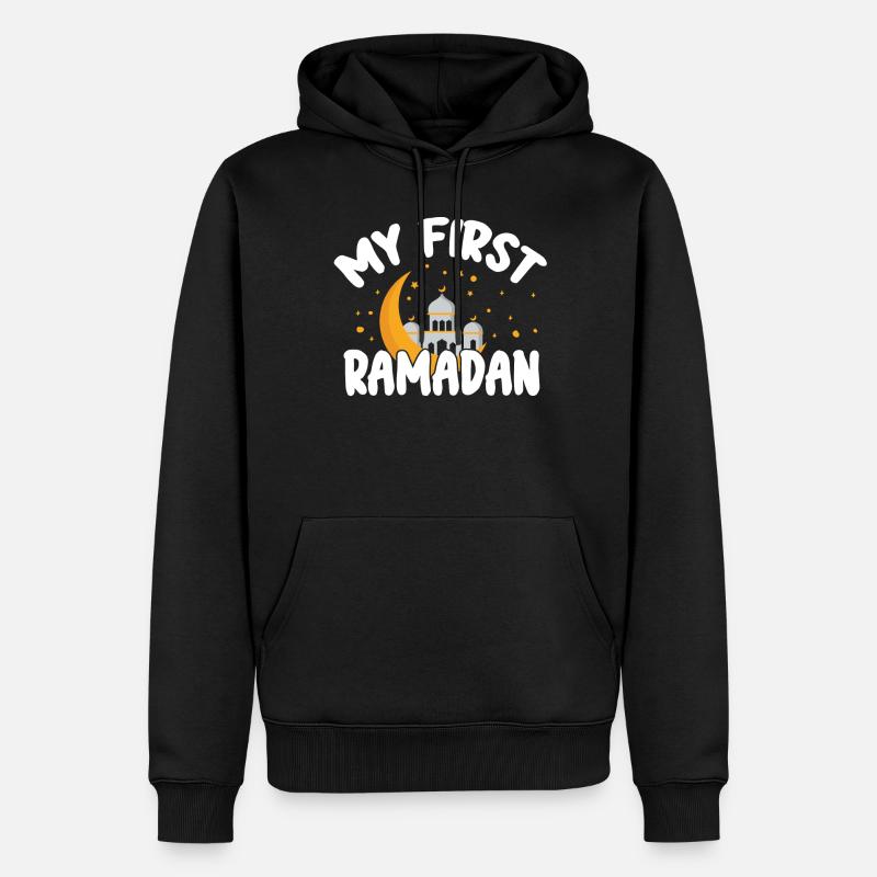 Célébration du Ramadan, fête musulmane - Sweat à capuche Premium bio Homme - noir
