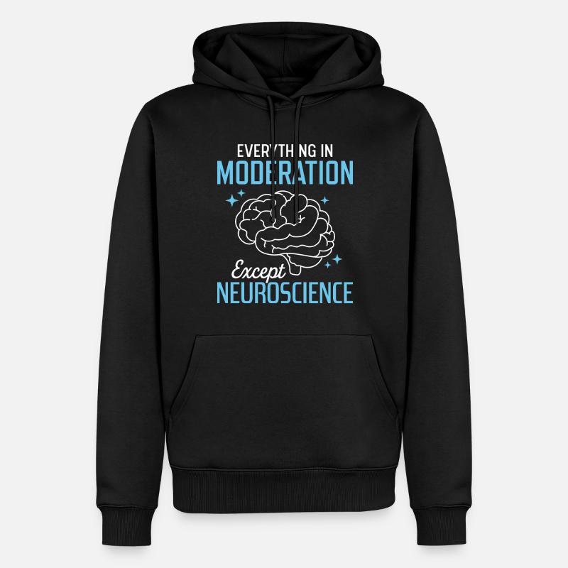 Neurosciences - Sweat à capuche Premium bio Homme - noir