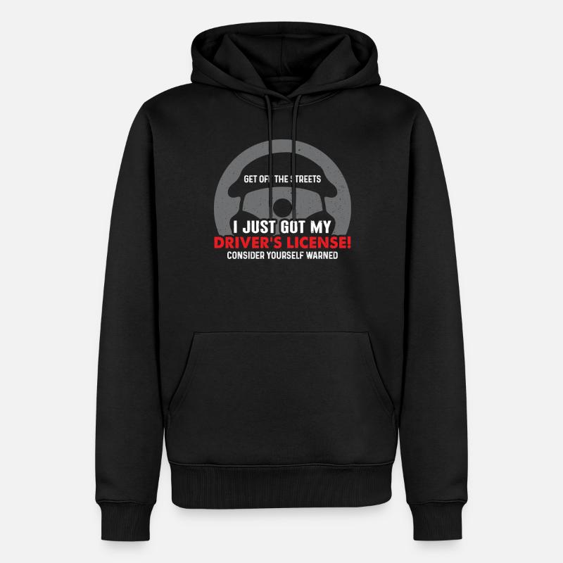 Führerschein - Männer Premium Bio Hoodie - Schwarz