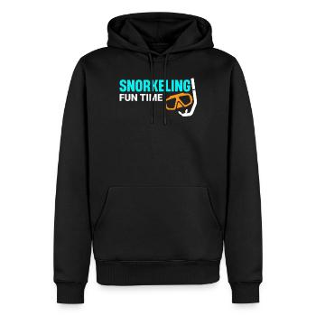 Schnorcheln, Schnorcheln, Tauchen, Unterwasser - Männer Premium Bio Hoodie - Schwarz - Vorne - Nico (187cm)