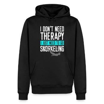 Schnorcheln, Schnorcheln, Tauchen, Unterwasser - Männer Premium Bio Hoodie - Schwarz - Vorne - Nico (187cm)