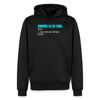 Schnorcheln, Schnorcheln, Tauchen, Unterwasser - Männer Premium Bio Hoodie - Schwarz - Vorne - Nico (187cm)