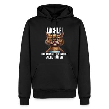Lächle! Du Kannst Sie Nicht Alle Töten - Männer Premium Bio Hoodie - Schwarz - Vorne - Nico (187cm)