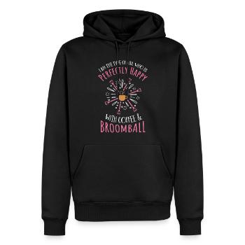 Broom ball - Men’s Premium Organic Hoodie - black - Front - Nico (187cm)