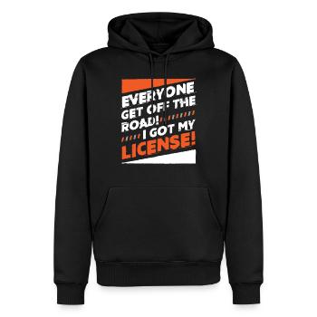 Neuer Führerschein - Männer Premium Bio Hoodie - Schwarz - Vorne - Nico (187cm)