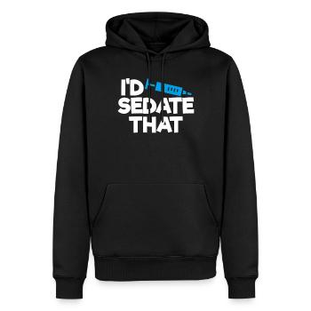 Anesthésiste, Anesthésiologie - Sweat à capuche Premium bio Homme - noir - Devant - Nico (187cm)