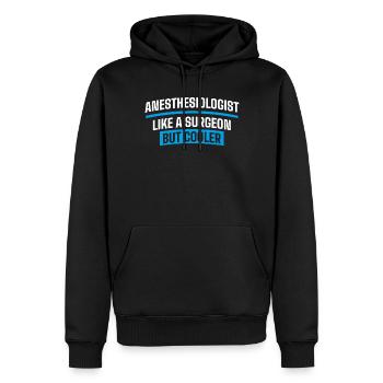 Anesthésiste, Anesthésiologie - Sweat à capuche Premium bio Homme - noir - Devant - Nico (187cm)