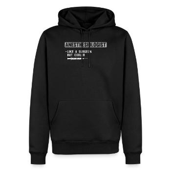 Anesthésie, anesthésiste - Sweat à capuche Premium bio Homme - noir - Devant - Nico (187cm)