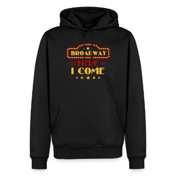 Broadway, Musical, Nerd de théâtre - Sweat à capuche Premium bio Homme - noir - Devant - Nico (187cm)