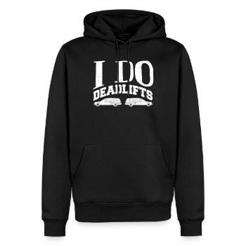 Gardiens de cadavres, pompes funèbres, salons funéraires - Sweat à capuche Premium bio Homme - noir - Devant - Nico (187cm)