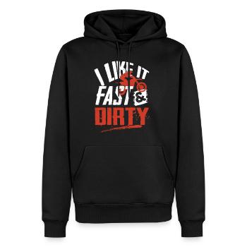 Motocross-Biker - Männer Premium Bio Hoodie - Schwarz - Vorne - Nico (187cm)