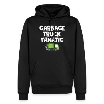 Chauffeur de camion à ordures - Sweat à capuche Premium bio Homme - noir - Devant - Nico (187cm)