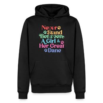 Deutsche Doggen, Deutsche Doggen - Männer Premium Bio Hoodie - Schwarz - Vorne - Nico (187cm)