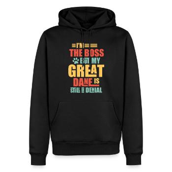 Deutsche Doggen, Deutsche Doggen - Männer Premium Bio Hoodie - Schwarz - Vorne - Nico (187cm)